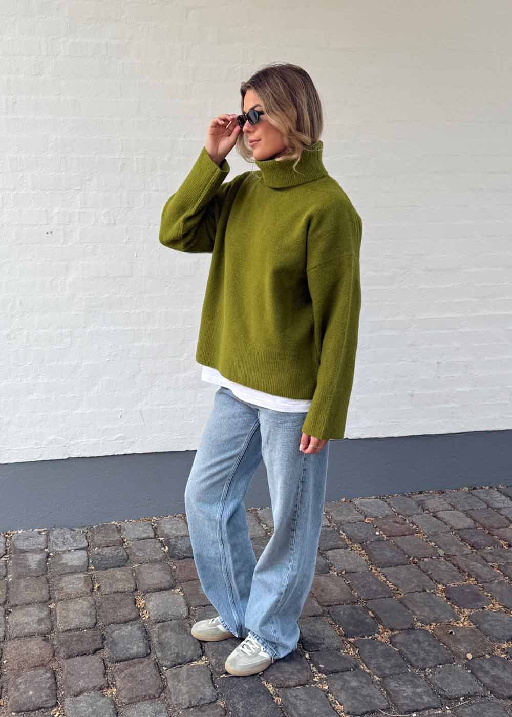 Naline Knit Blouse - Sage Green