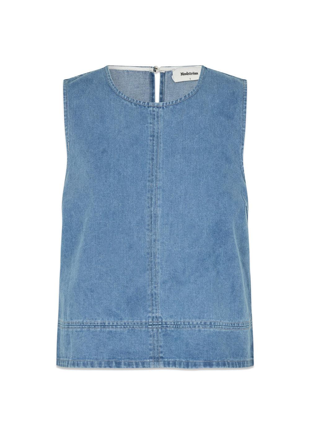 Naomamd solid top - Vintage Blue-Top-Modström-Butler Loftet