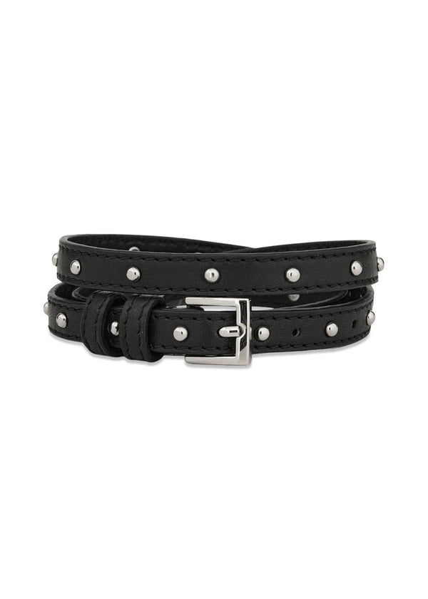 Nappa Stud Aria Belt - Black-Belts-BeckSöndergaard-Butler Loftet