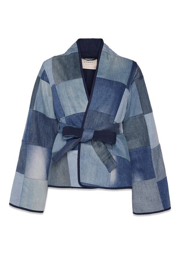 Neo Leftover Denim Patchwork Jacket - Blue