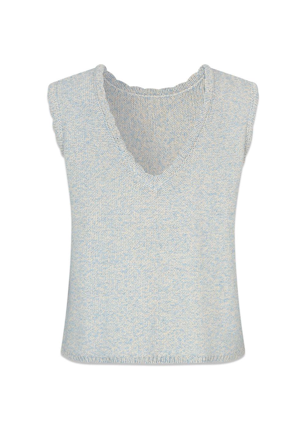 Nerissamd top - Cashmere Blue-Top-Modström-Butler Loftet