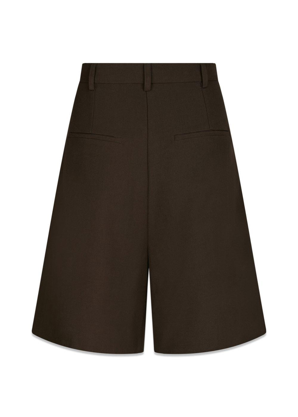 Nika Structure Shorts - Dark Brown-Shorts-Neo Noir-Butler Loftet