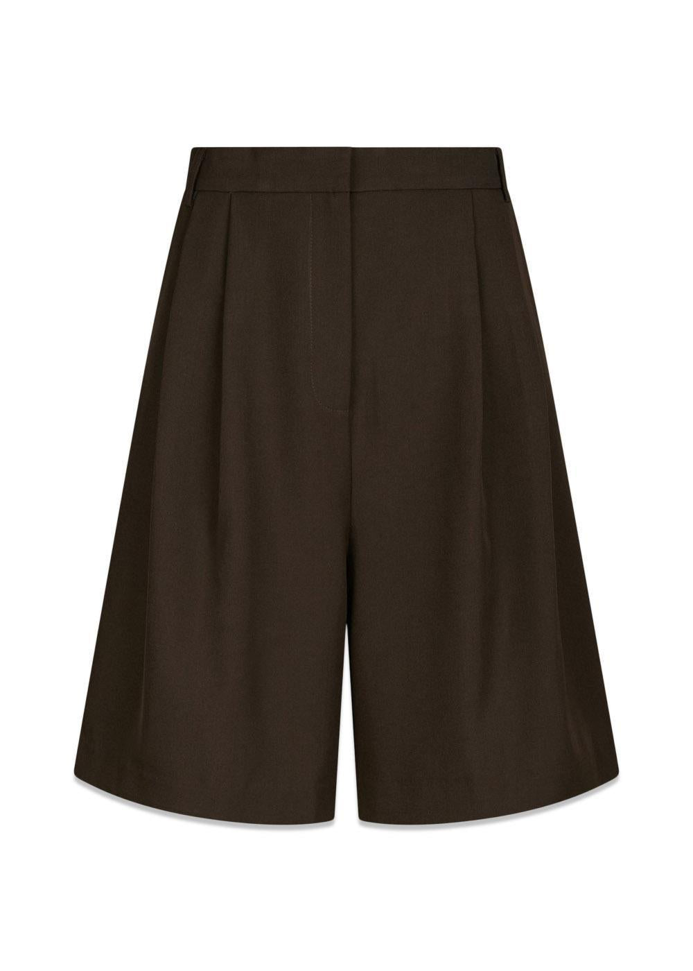 Nika Structure Shorts - Dark Brown-Shorts-Neo Noir-Butler Loftet
