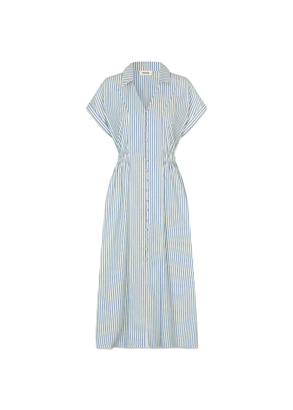 Nikkomd dress - White Blue Stripe-Dress-Modström-Butler Loftet