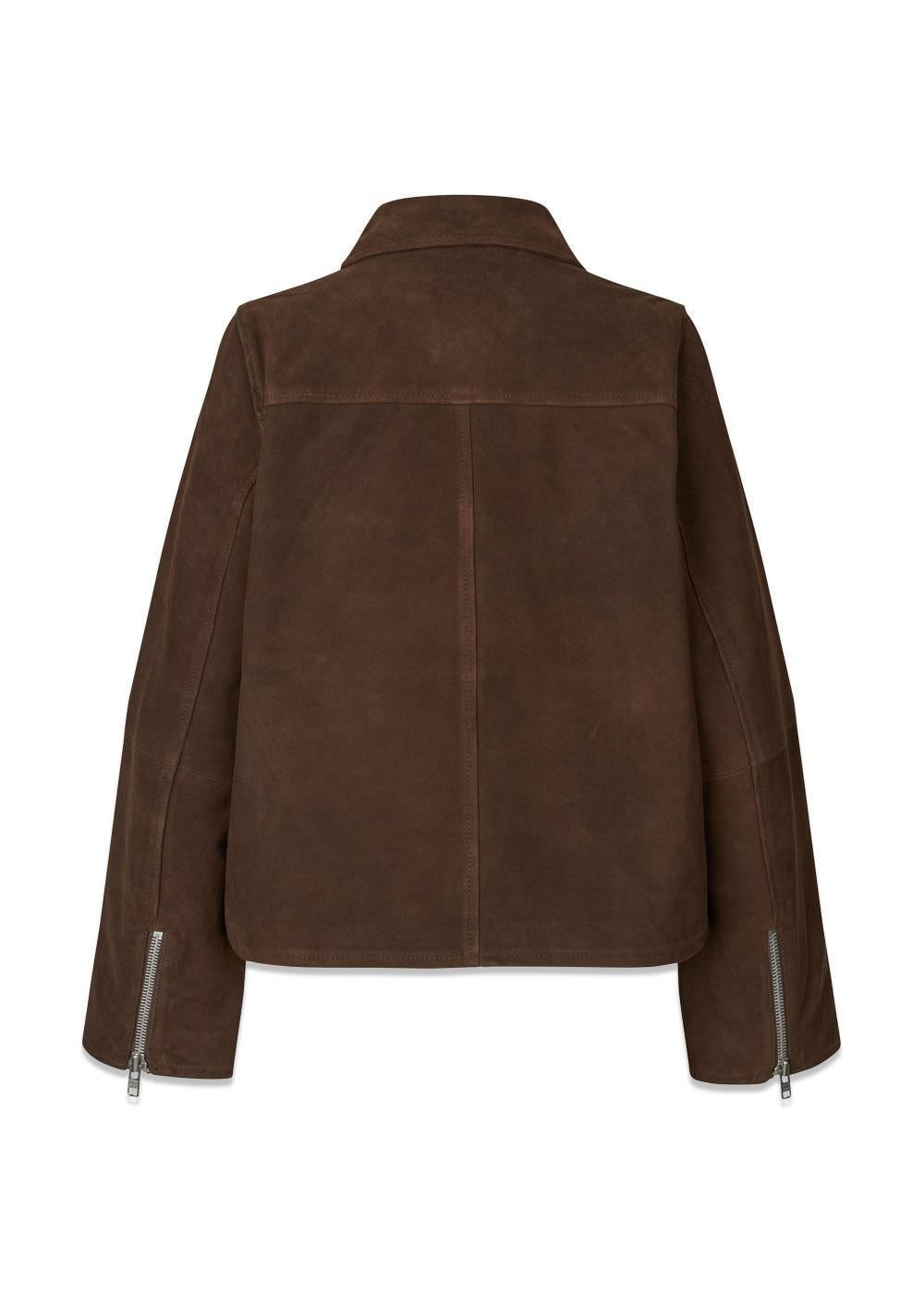 Nimamd suede jacket - Seal Brown-Outerwear-Modström-Butler Loftet