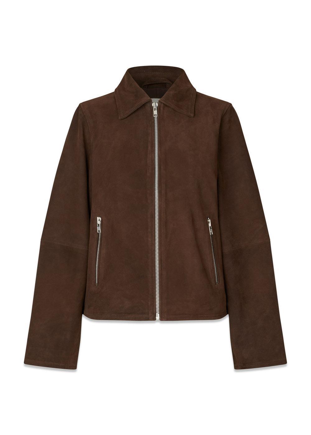 Nimamd suede jacket - Seal Brown-Outerwear-Modström-Butler Loftet