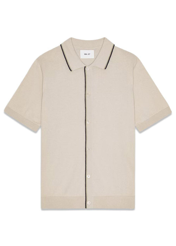 Nolan Polo 6561 - Ecru-Knitwear-Nn. 07-Butler Loftet