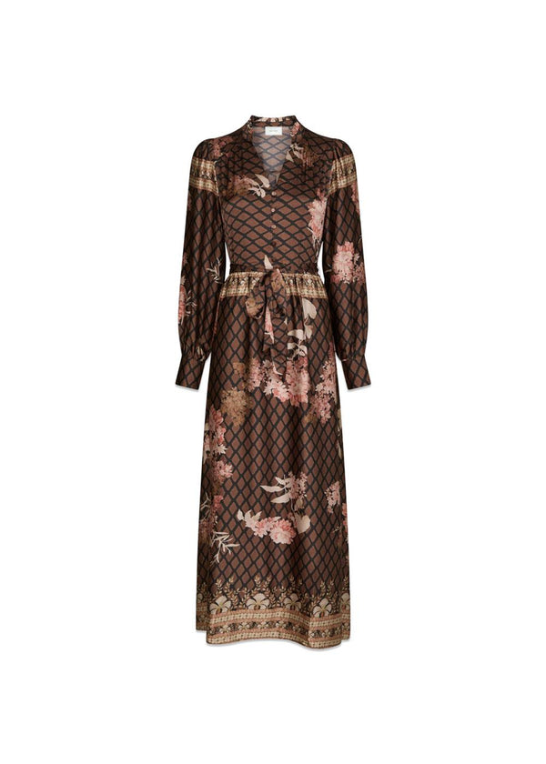 Nova Botanical Border Dress - Black-Dress-Neo Noir-Butler Loftet