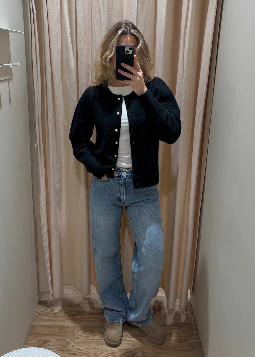 Nuna Knit Cardigan - Black-Knitwear-Neo Noir-Butler Loftet