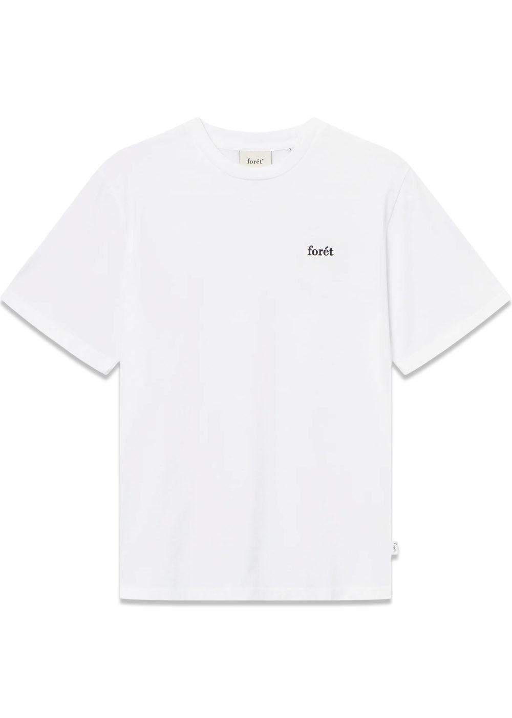 OAK T-SHIRT - White/Black-T-shirts-Forét-Butler Loftet