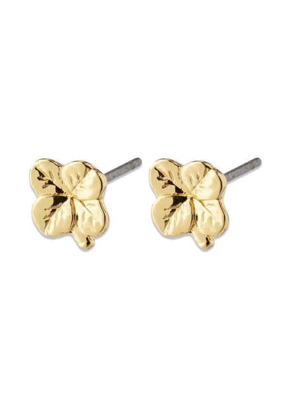 OCTAVIA clover earrings gold-plated - Gold Plated-Jewellery-Pilgrim-Butler Loftet