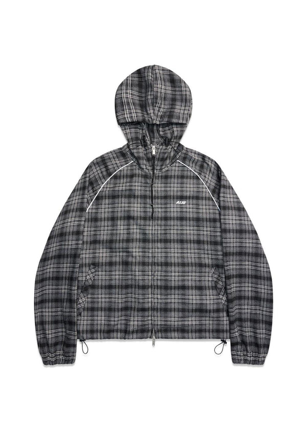 ORBY HOODED JACKED - Grey-Black Tartan-Outerwear-ALIS-Butler Loftet
