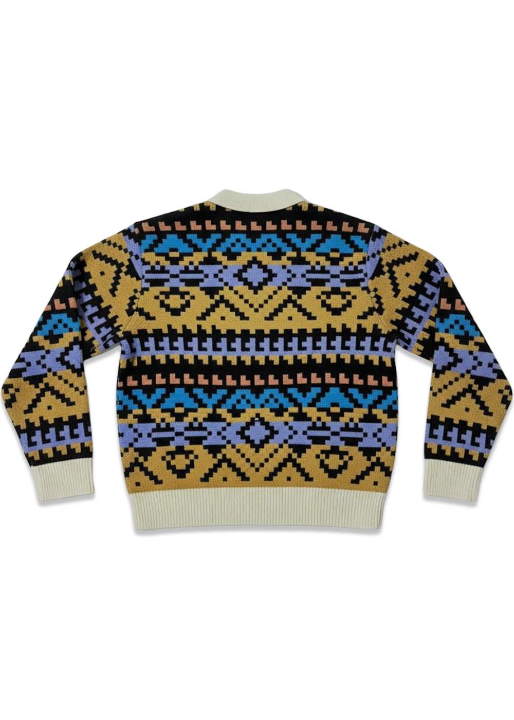 Obey Geo Polo Sweater - Anthracite Multi