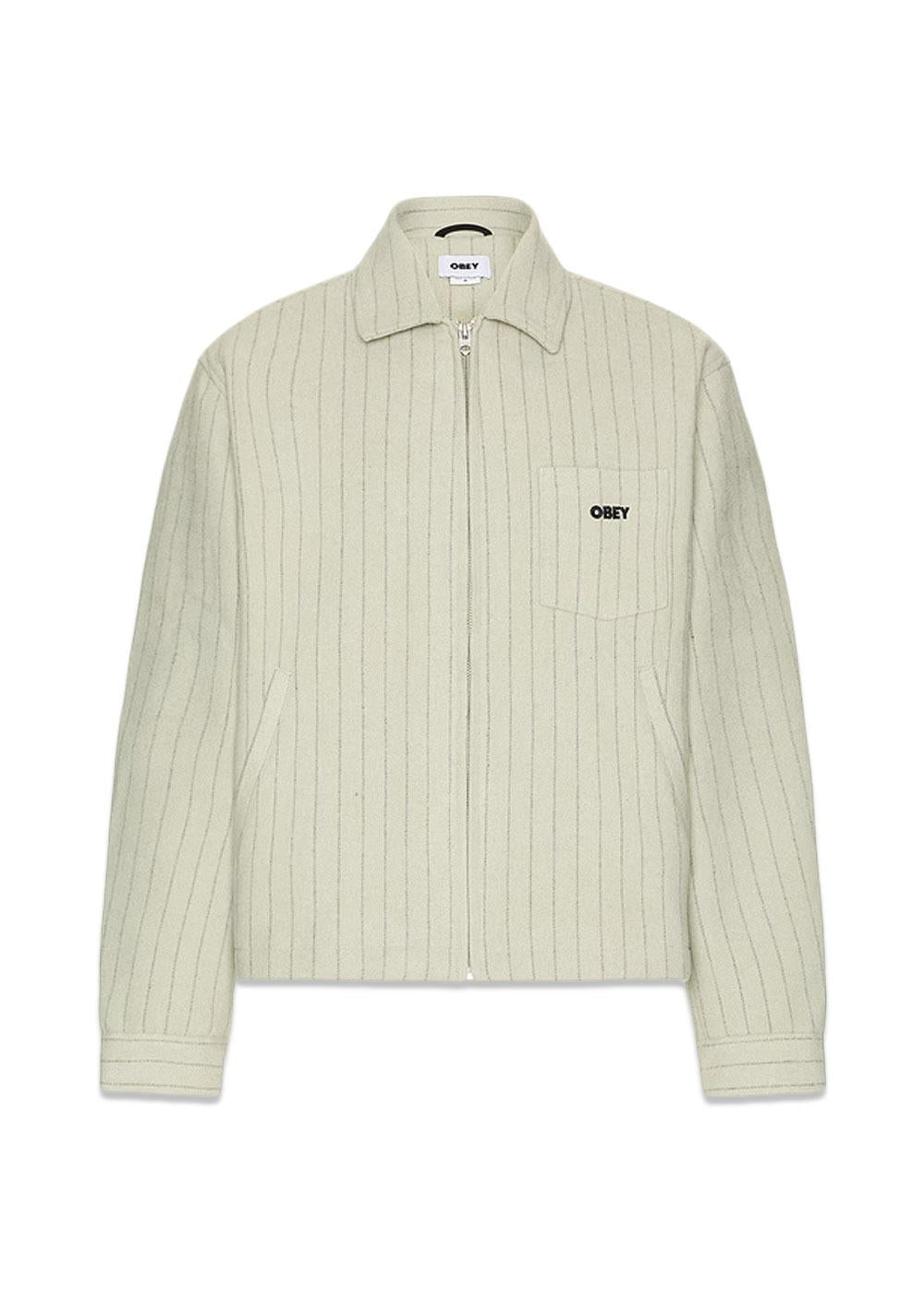 Obey Vernon Zip Jacket - Abbey Stone Multi-Outerwear-OBEY-Butler Loftet