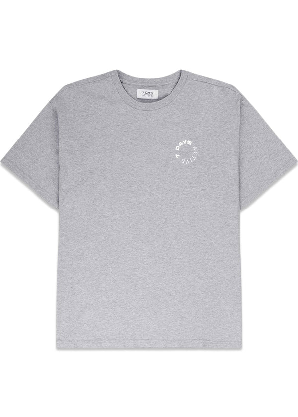 7 Days' Organic Logo Tee - Heather Grey. Køb t-shirts her.