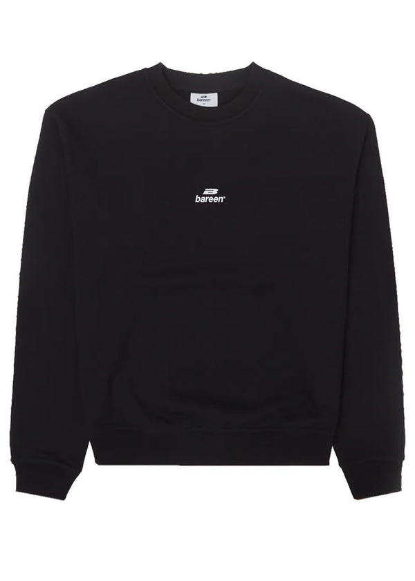Oversized Crewneck Logo - Black-Sweatshirts-Bareen-Butler Loftet