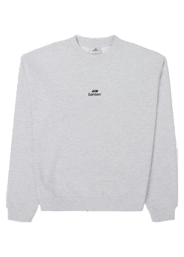 Oversized Crewneck Logo - Cloudy Grey-Sweatshirts-Bareen-Butler Loftet