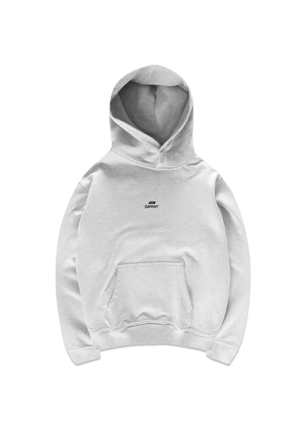 Oversized Hoodie Logo - Cloudy Grey-Hoodies-Bareen-Butler Loftet