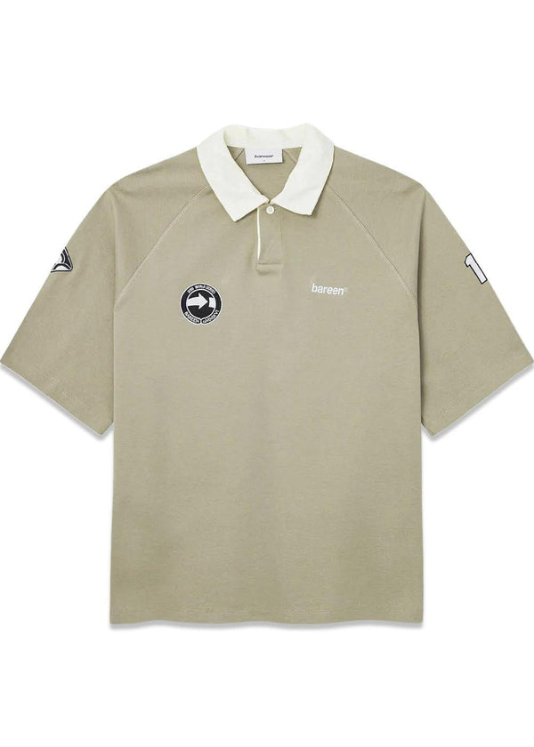 Oversized Polo - Short Sleeve - Laurel Oak-T-shirts-Bareen-Butler Loftet
