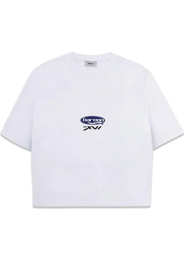 Oversized T-shirt - MMXVI - White-T-shirts-Bareen-Butler Loftet
