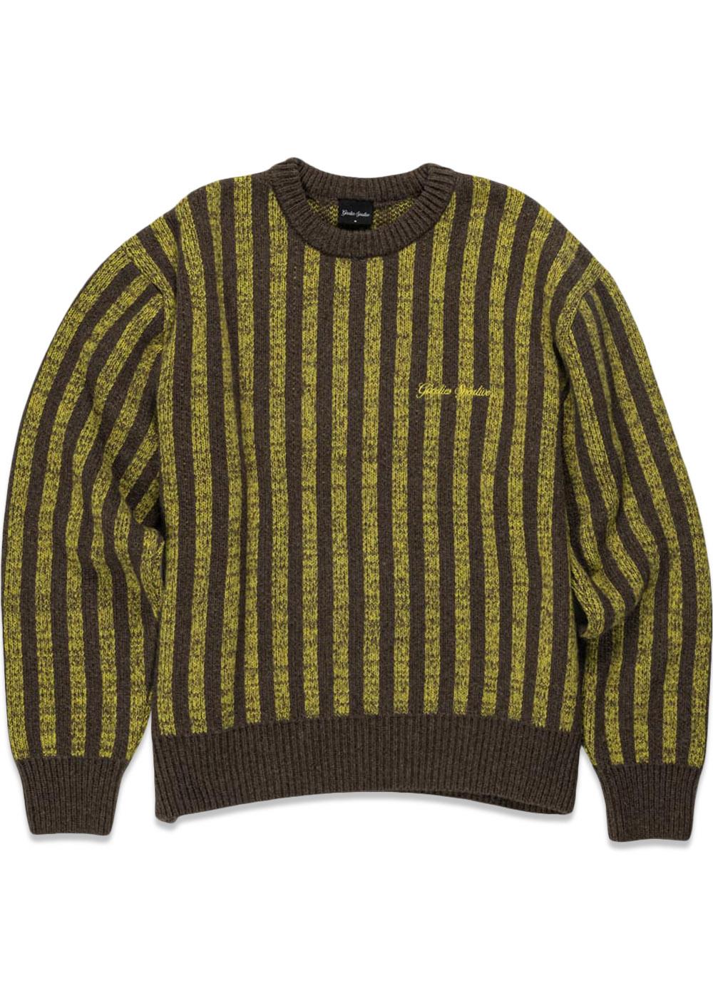 PRE-INTERNET KNIT CASHMERE - Brown/Mustard-Knitwear-Goodies Sportive-Butler Loftet