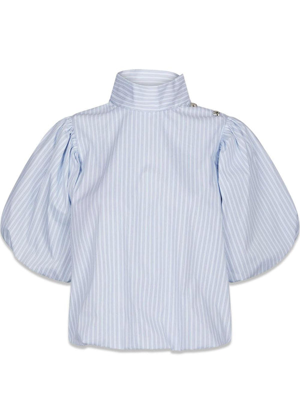 Parisa Stripe Blouse - Light Blue-Blouses-Neo Noir-Butler Loftet