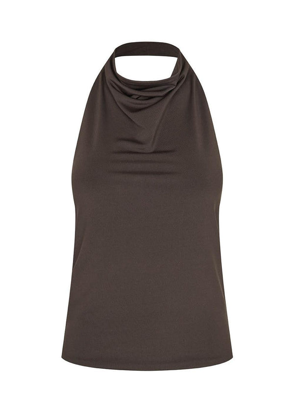 Parissamd top - Seal Brown-Top-Modström-Butler Loftet