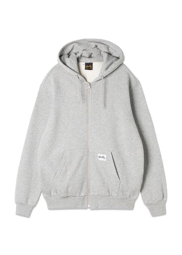 patch zip hood - Grey Heather