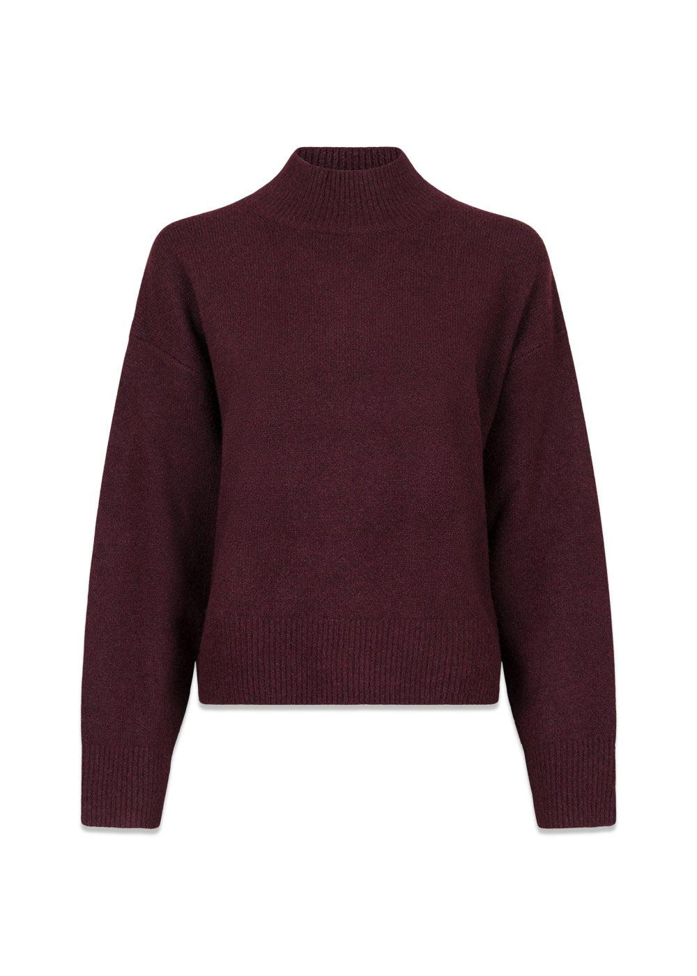 Paulina Knit Blouse - Wine