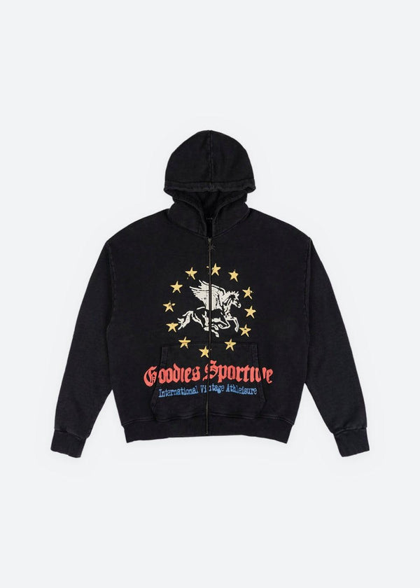 Pegasus Union Hoodie - Washed Black