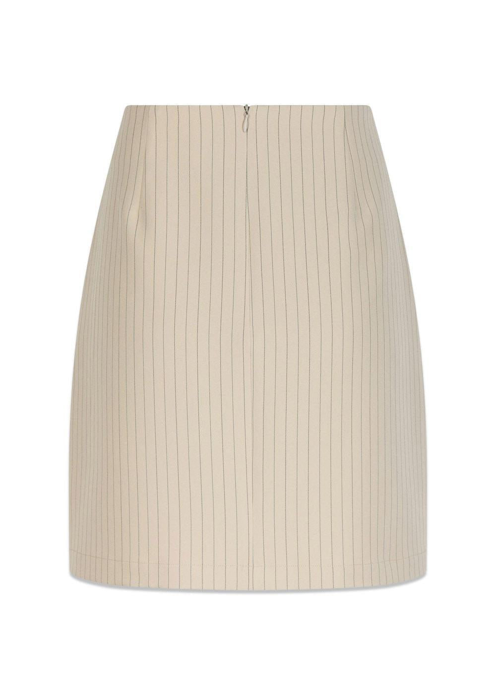 Petrani Pinstriped Skirt - Sand-Skirts-Neo Noir-Butler Loftet