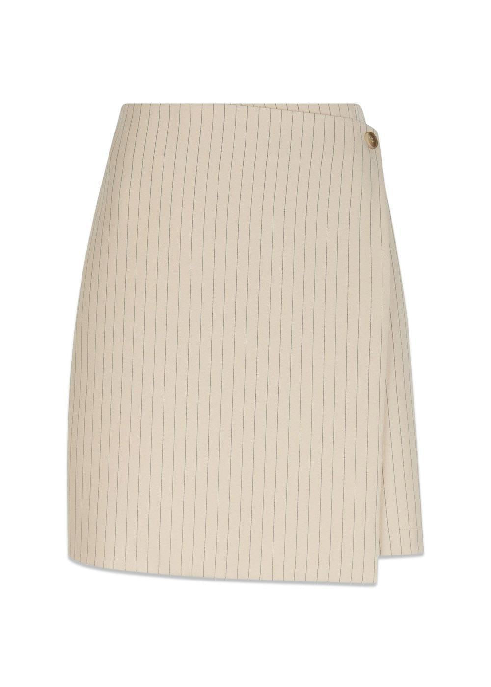 Petrani Pinstriped Skirt - Sand-Skirts-Neo Noir-Butler Loftet