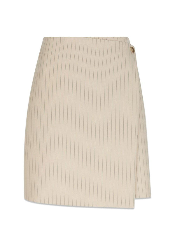 Petrani Pinstriped Skirt - Sand-Skirts-Neo Noir-Butler Loftet