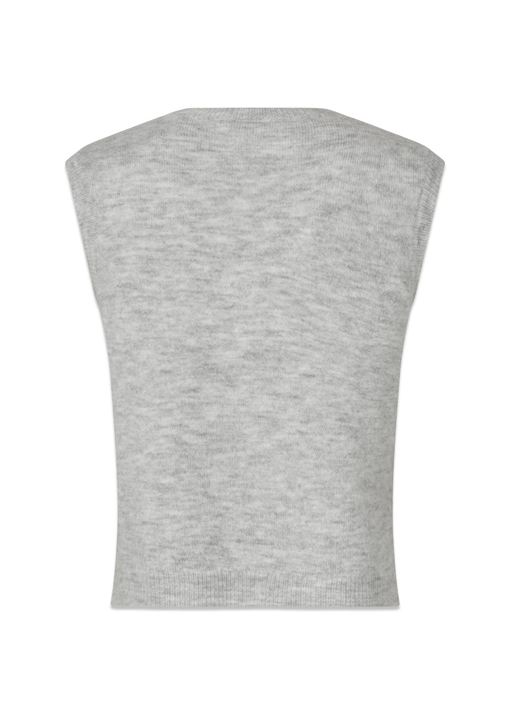 Petronellamd vest - Grey Melange-Knitwear-Modström-Butler Loftet