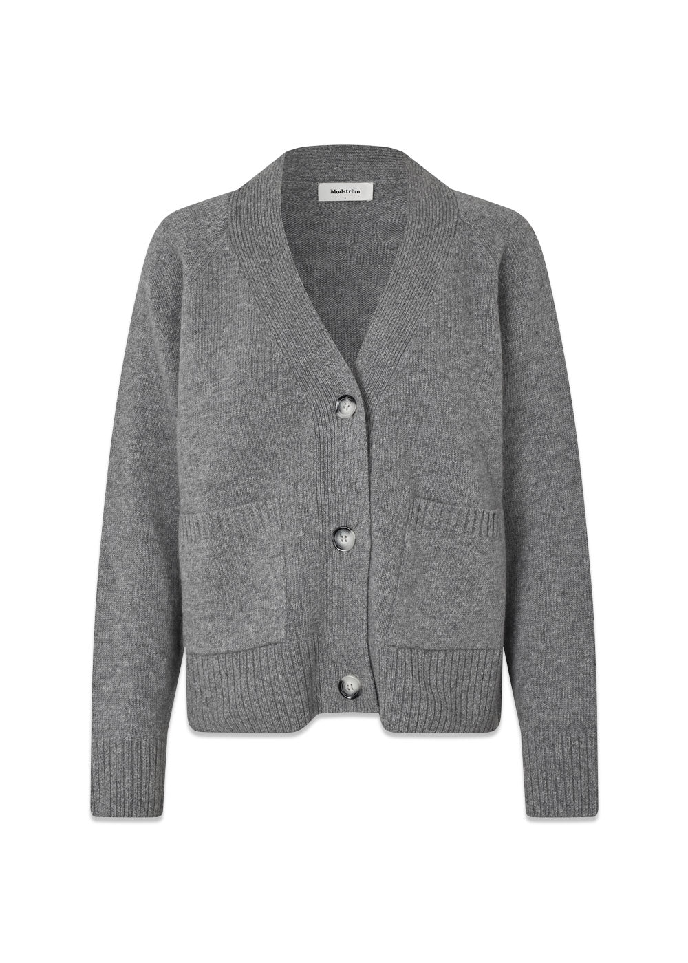 Petunamd cardigan - Grey Melange-Knitwear-Modström-Butler Loftet