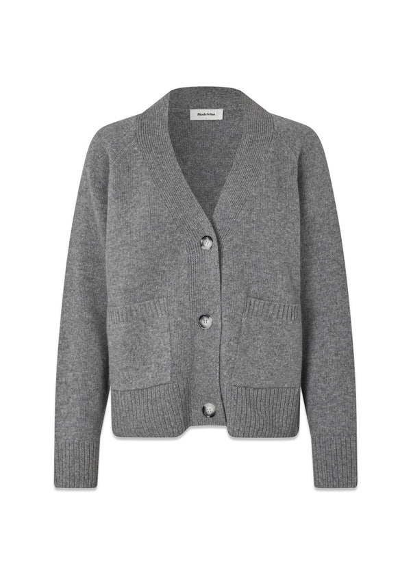 Petunamd cardigan - Grey Melange-Knitwear-Modström-Butler Loftet