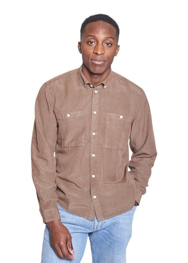 Woodbirds Pikan Tenc Shirt - Brown. Køb shirts her.