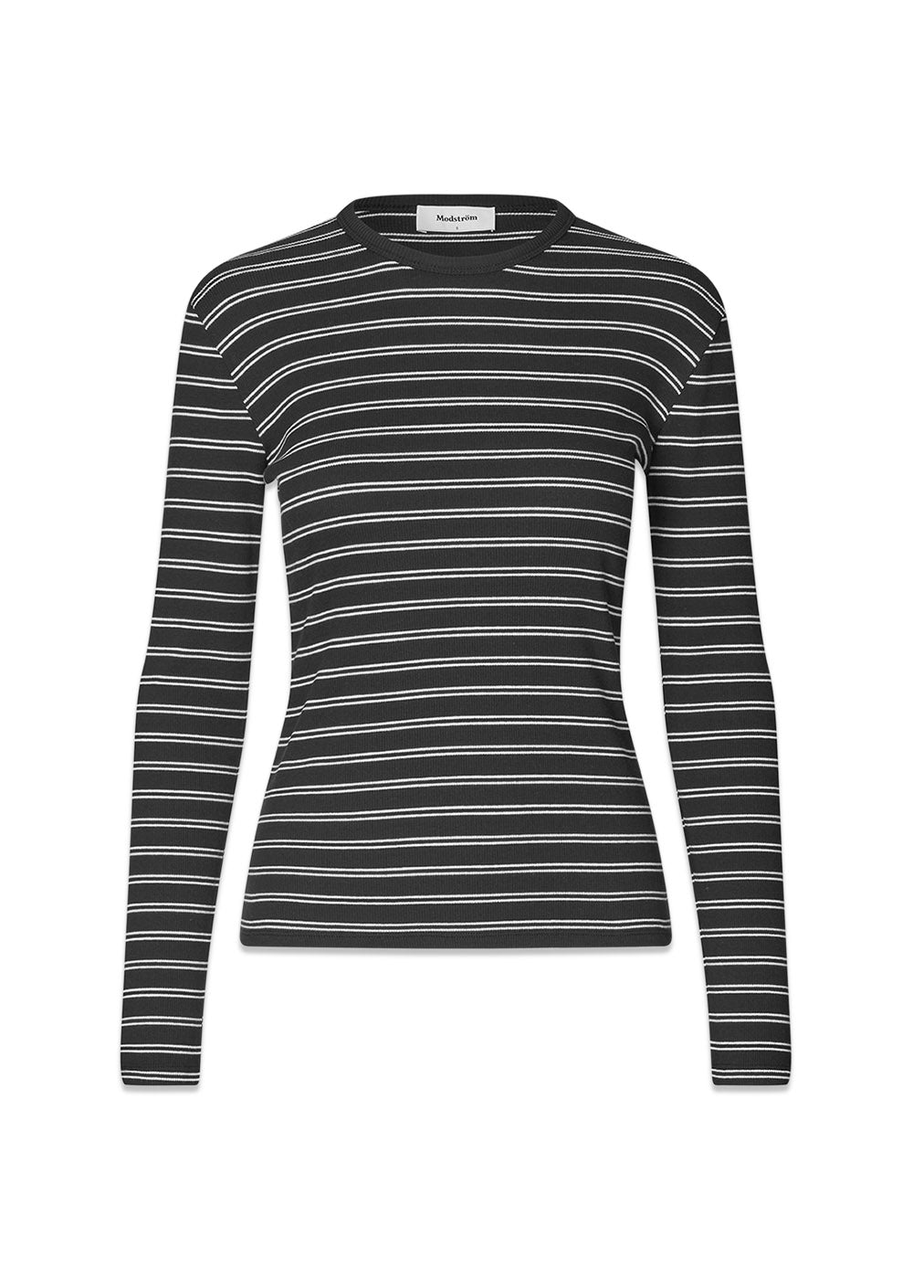 Pilmd LS stripe t-shirt - Black White Stripe-T-shirts-Modström-Butler Loftet