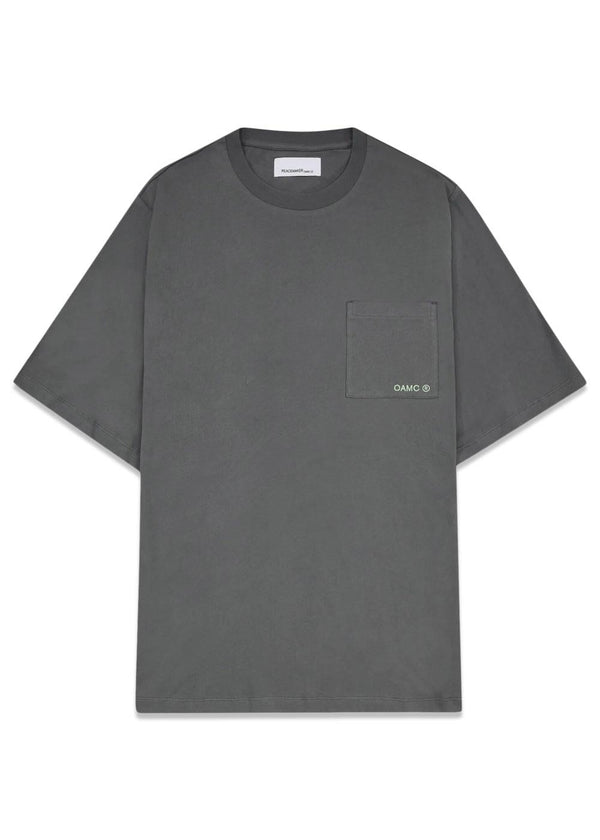 Pocket Tee Stencil Print - Gray-T-shirts-OAMC Peacemaker-Butler Loftet