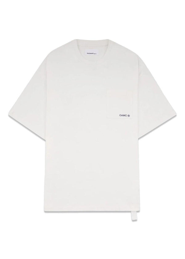 Pocket Tee Stencil Print - White-T-shirts-OAMC Peacemaker-Butler Loftet