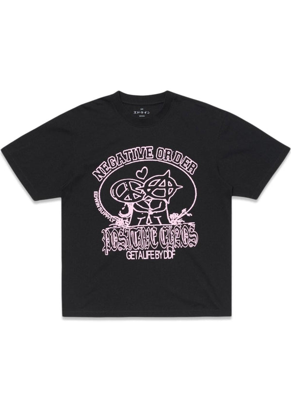 Positive Chaos T-Shirt-Black - Black-T-shirts-Edwin-Butler Loftet