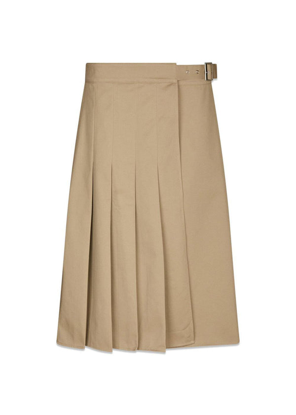 Prisilla Twill Skirt - Taupe-Skirts-Neo Noir-Butler Loftet