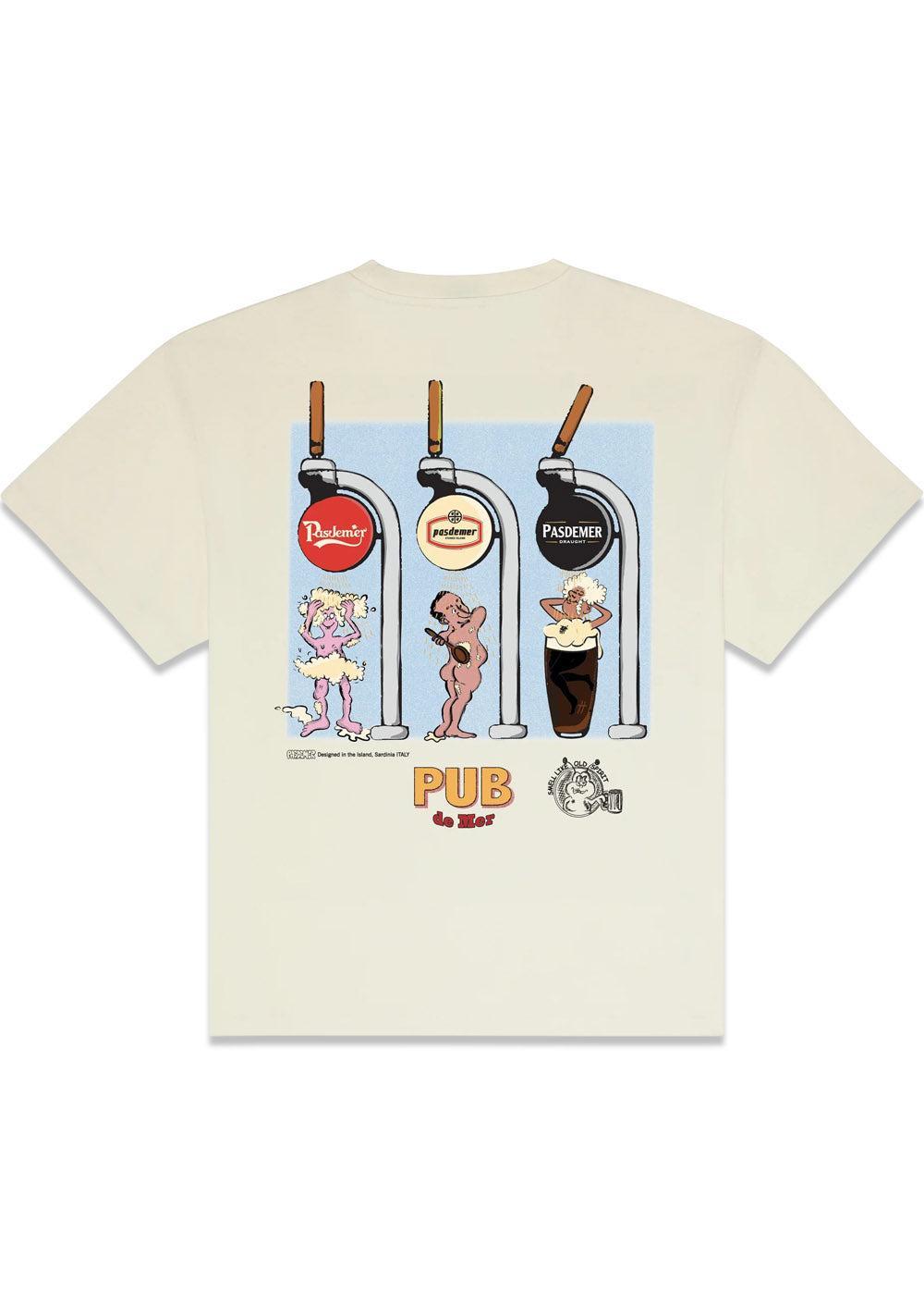 Pub T-shirt - Cream-T-shirts-Pas de Mer-Butler Loftet