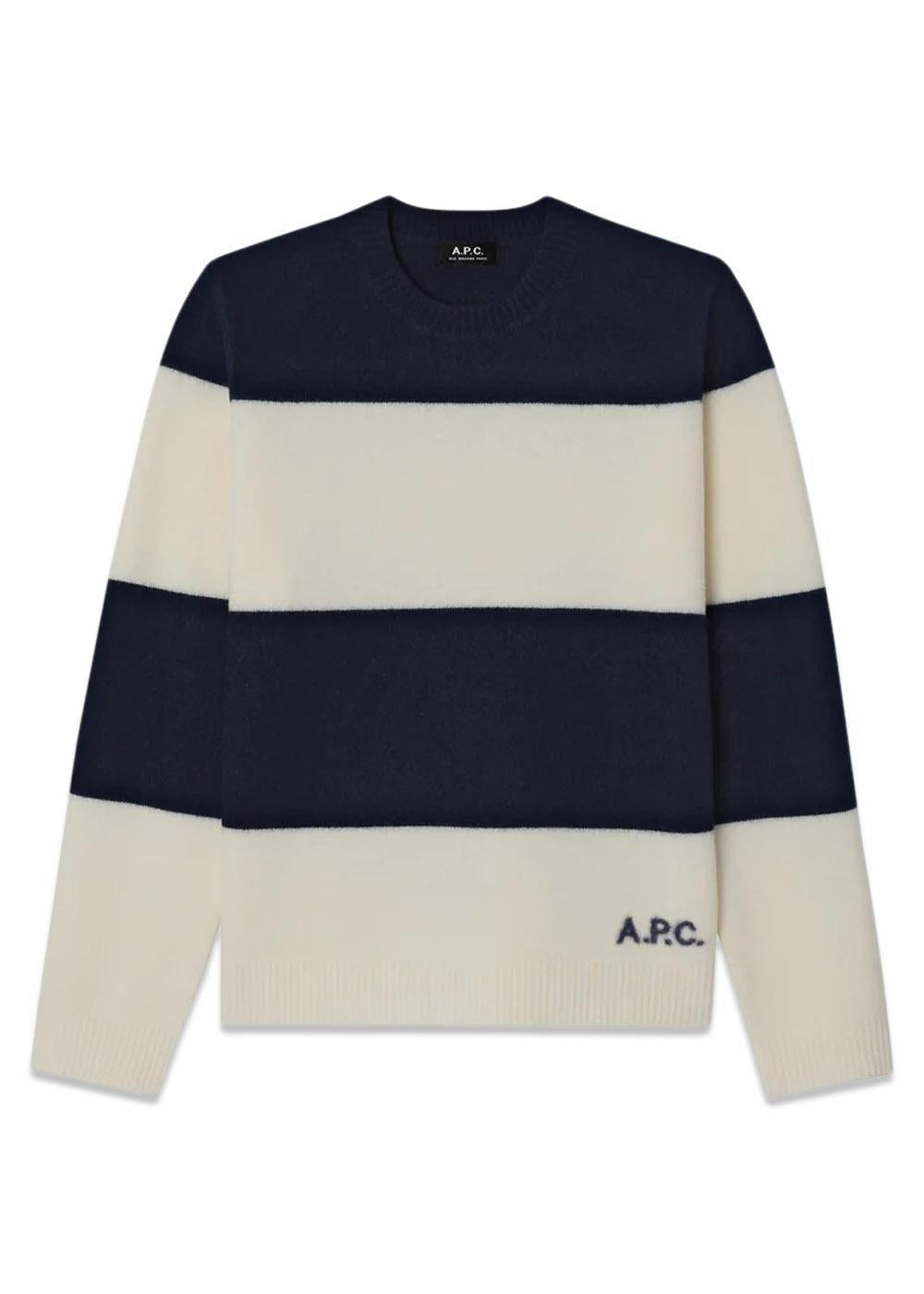 Pull Edwardo - Dark Navy / Ecru-Knitwear-A.P.C-Butler Loftet