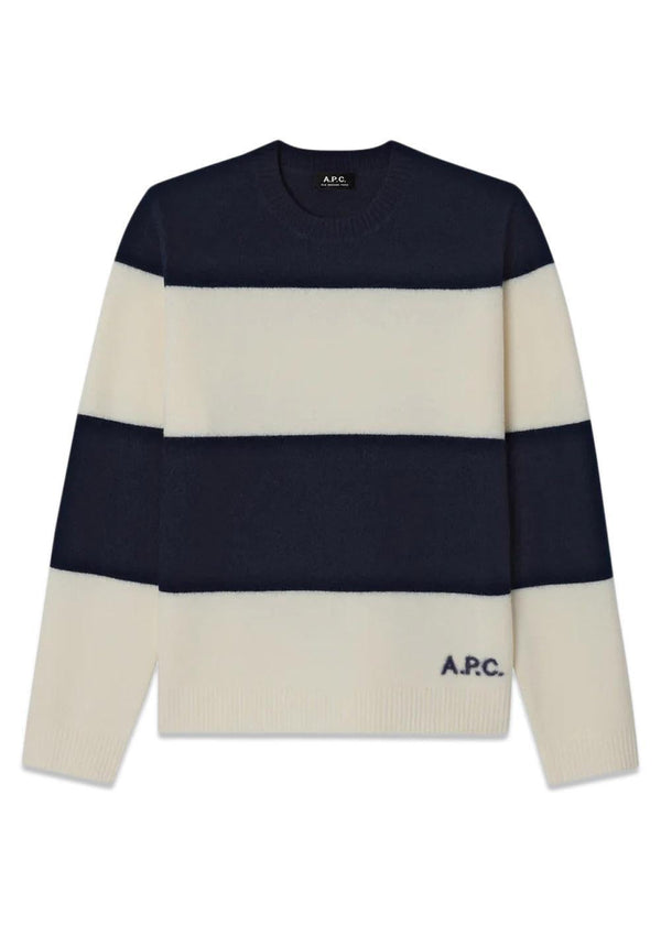 Pull Edwardo - Dark Navy / Ecru-Knitwear-A.P.C-Butler Loftet