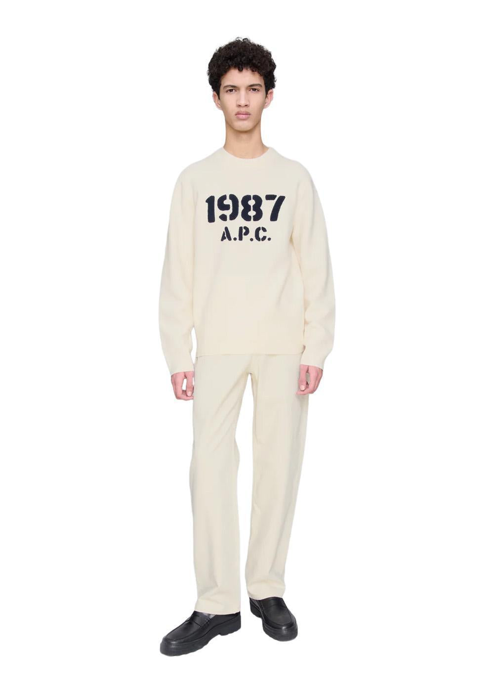 Pullover Dario - Ecru-Knitwear-A.P.C-Butler Loftet