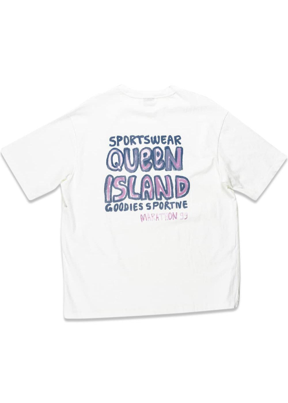 QUEEN ISLAND TEE - White-T-shirts-Goodies Sportive-Butler Loftet