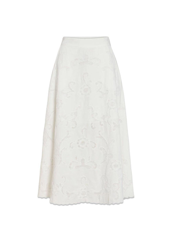 ROUAMELINE HW ANKLE SKIRT/1 - Cloud Dancer-Skirts-ROUGE EDIT-Butler Loftet