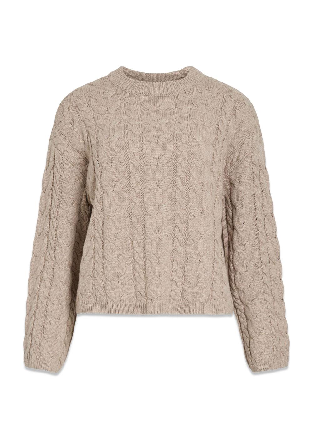 ROUDARLENE LS O-NECK KNIT - Oatmeal-Knitwear-ROUGE EDIT-Butler Loftet