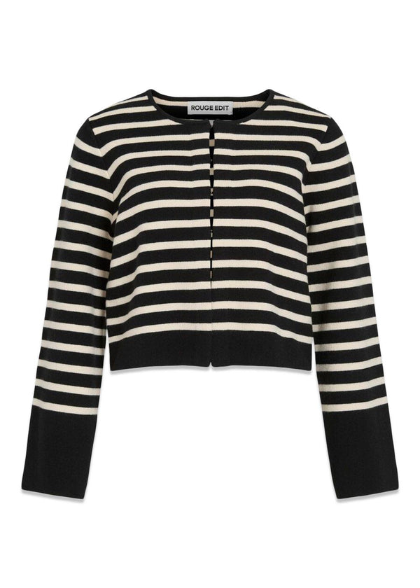 ROUEMMA LS SHORT CARDIGAN - Meteorite/Birch-Knitwear-ROUGE EDIT-Butler Loftet